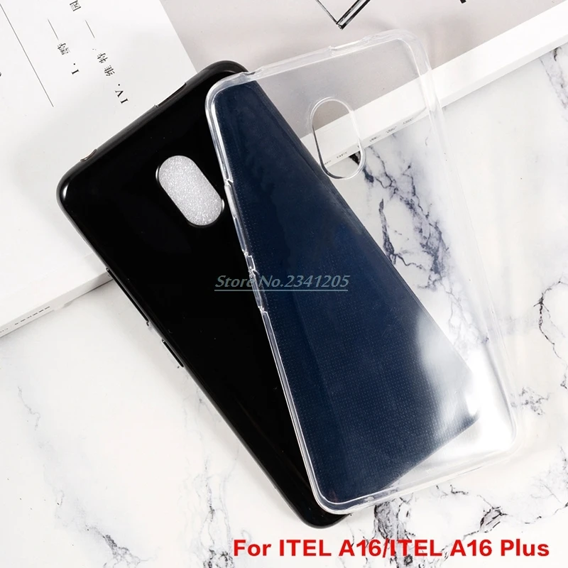 

360 Degree Full Cover Soft Black TPU Case For ITEL A16 Silicone Caso Transparent Phone Case For ITEL A16 Plus Back Cover Coque