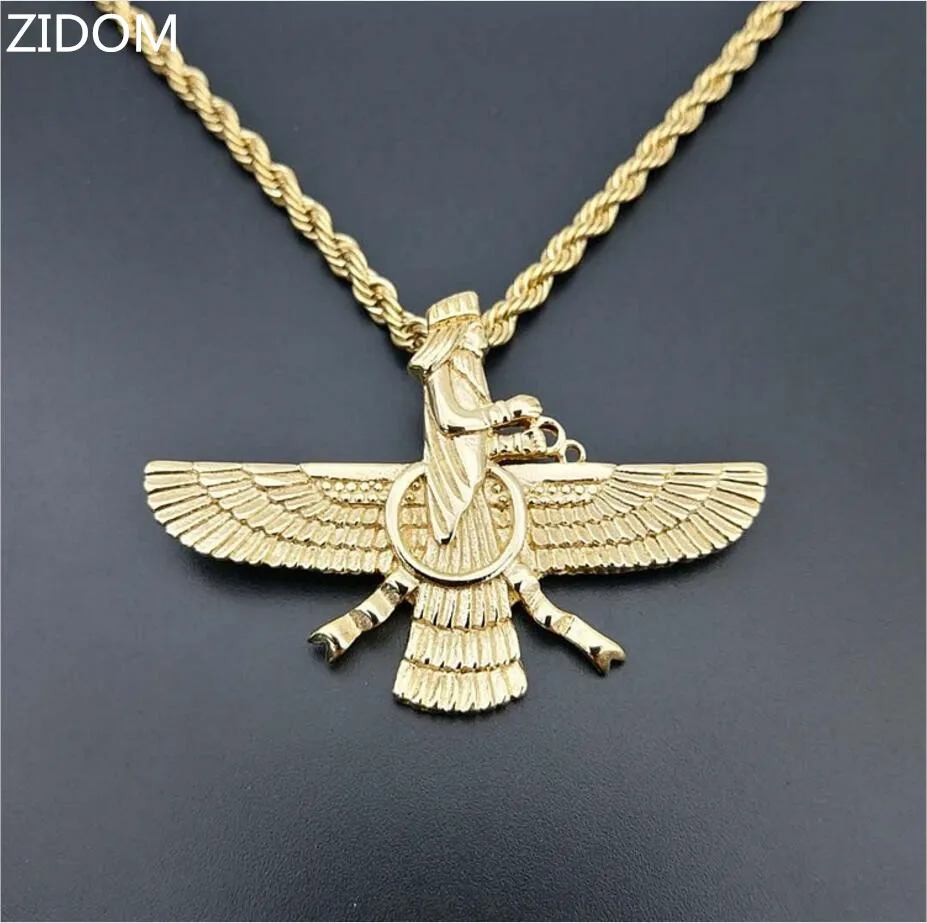Новинка 2018 мужское ожерелье с подвеской в стиле хип хоп Иран фаравигар Ахура Mazda