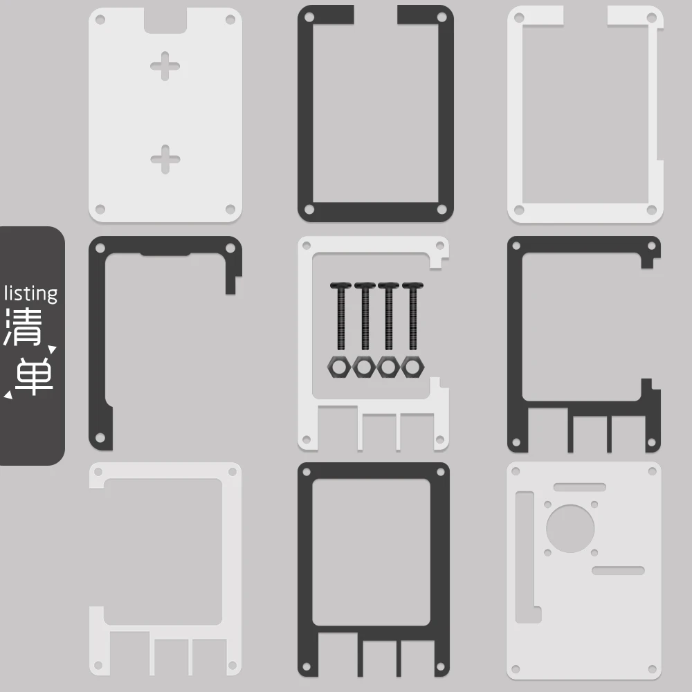 Новый 9-слойный акриловый чехол для Raspberry Pi 4 Model B подходит охлаждающего