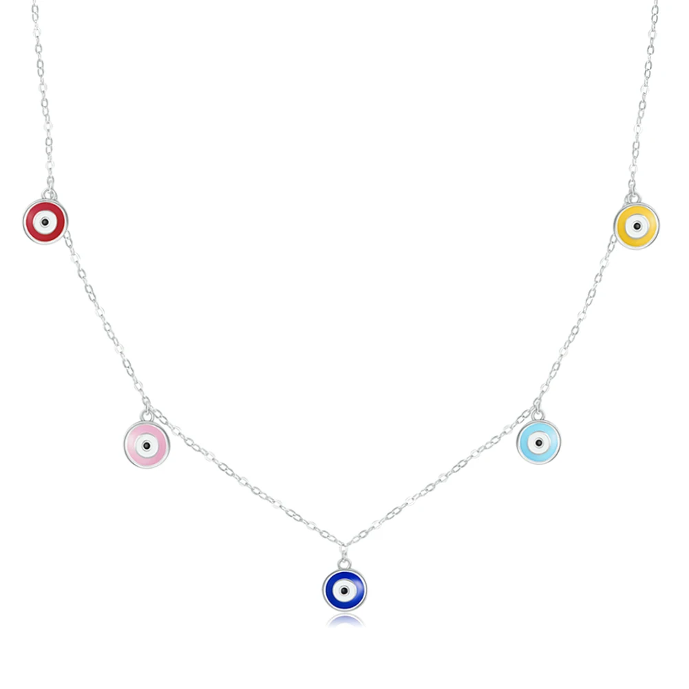 

SILVERHOO Authentic 925 Sterling Silver Guardian Eye Ring Colors Devil Eyes Finger Rings for Women Statement Fashion Jewelry