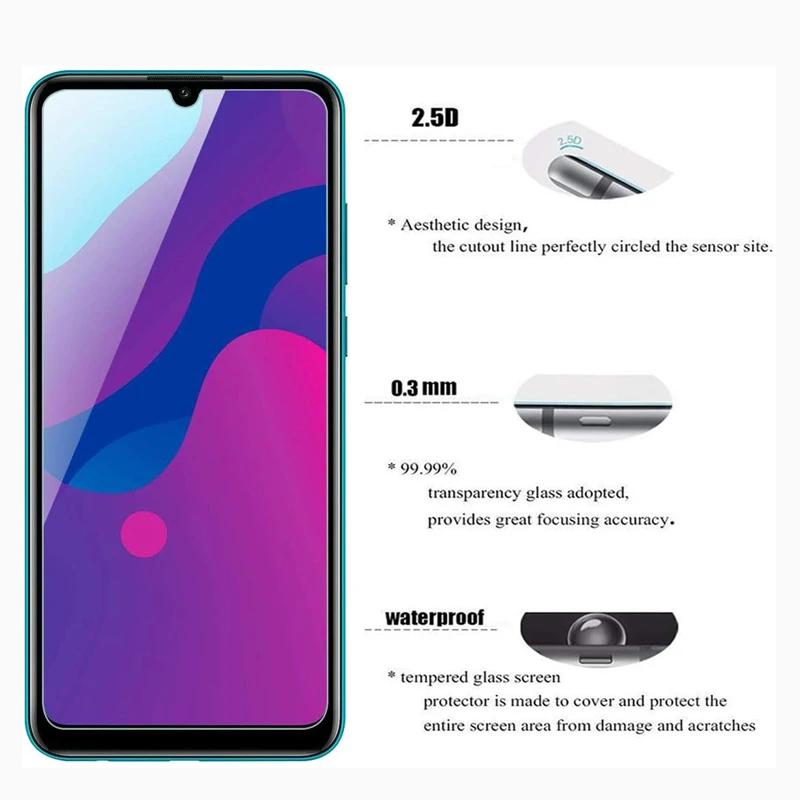 2.5D Защитное стекло для Huawei Honor 30i 30s View 30 Lite 9H Взрывозащищенная Защита экрана Honor30i
