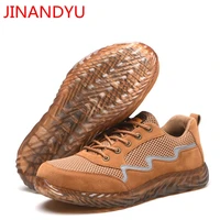 steel toe work shoes safety shoes for men outdoor working shoes anti slip steel puncture proof construction safety boots