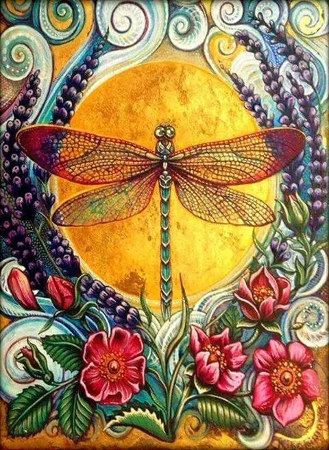 

Full Square&round drill 5D DIY Diamond embroidery dragonfly Diamond Painting Cross Stitch Rhinestone Mosaic decor gift