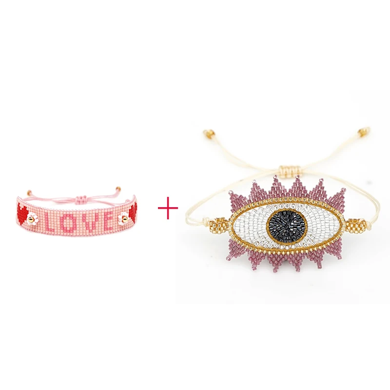 SHINUSBOHO MIYUKI Pulseras мужской CHINGONA-power браслет с буквами Mujer Moda Турецкий Дурной глаз браслет женский Bileklik Insta ювелирные изделия - Окраска металла: M-B190920-1
