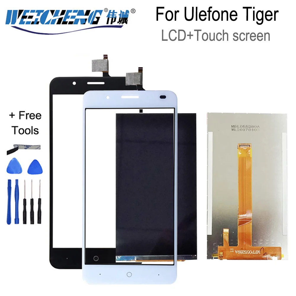 ЖК-дисплей с дигитайзером сенсорного экрана для UleFone Tiger со стеклянной панелью
