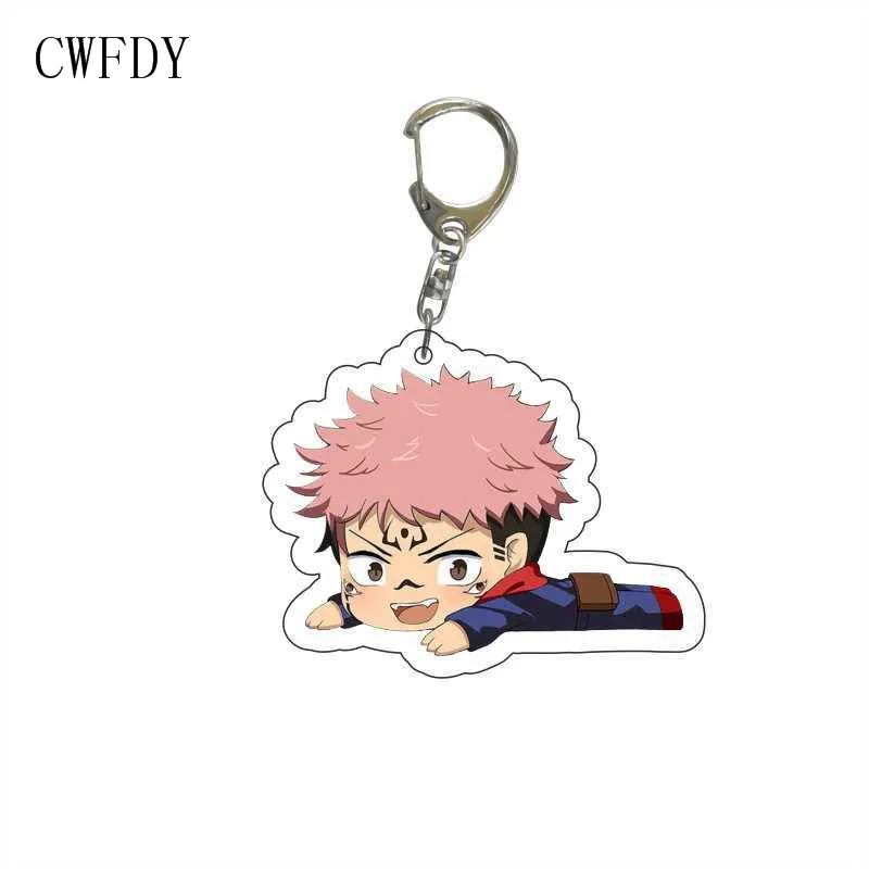 

Anime Jujutsu Kaisen Keychain Yuji Itadori Kugisaki Nobara Cute Bag Pendant Key Ring Acrylic Cartoon For Gifts Figure Accessory