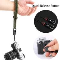 quick release connector with base for sony canon nikon fujifilm olympus leica slr camera shoulder strap hand woven wristband