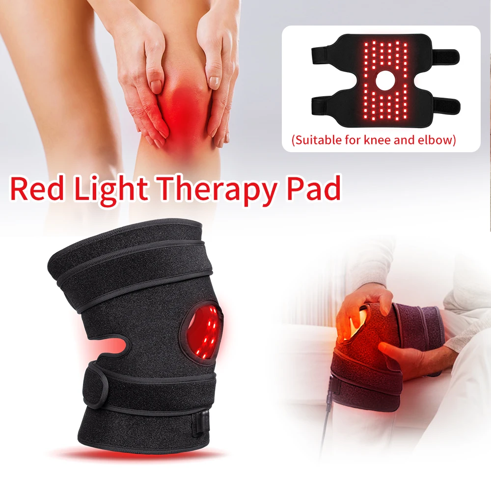 

660nm Red 880nm Infrared Light Therapy Device 100-240V Knee & Elbow Arthritis Pain Relief Muscle Recover Wrap Pad Family Gift