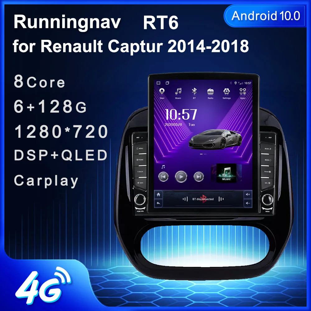 Runningnav для Renault Captur 2014 2015 2016 2017 2018 Tesla Android автомобильное радио мультимедийный