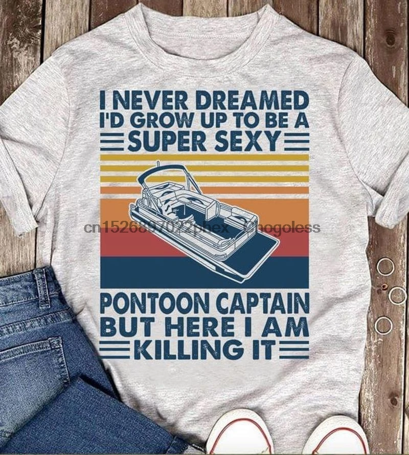 Я никогда не мечтали я Grow Up To Be A Super пикантные понтон капитан Винтаж хлопковая