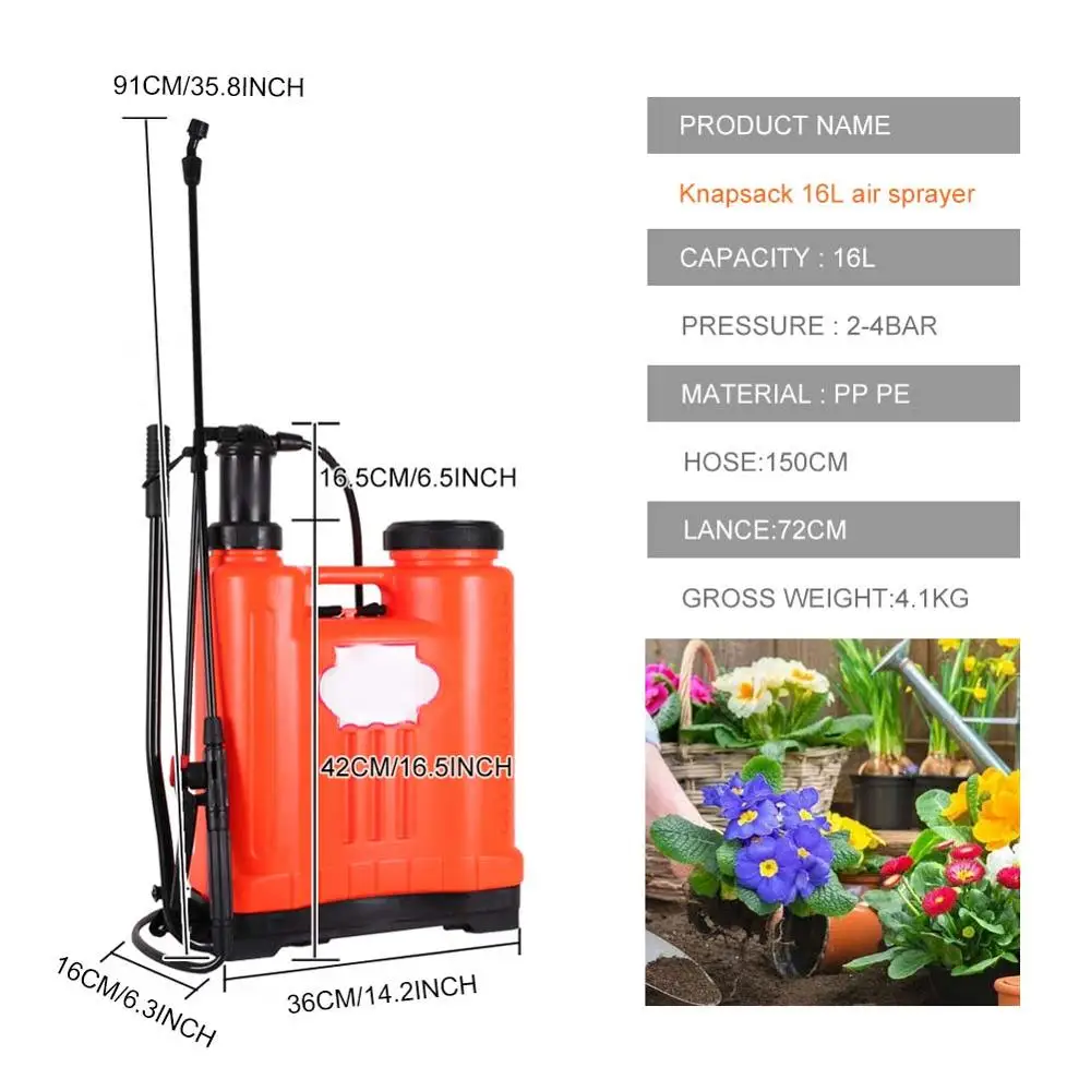 16L распылитель для распыления сельскохозяйственный дозатор высокого давления