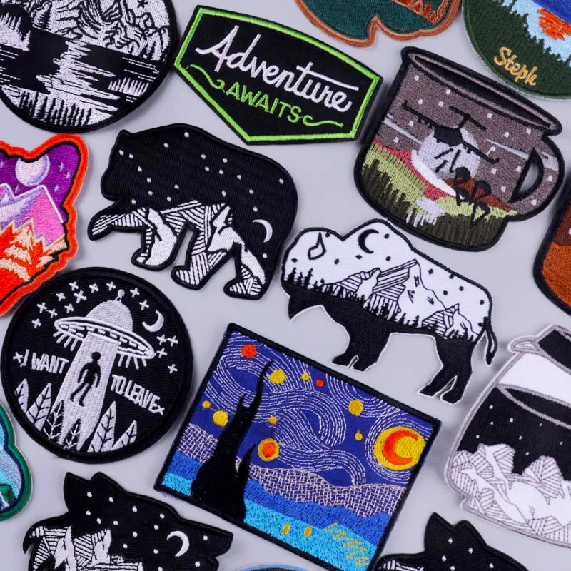 Нашивки с вышивкой на одежду изображением животных | Дом и сад