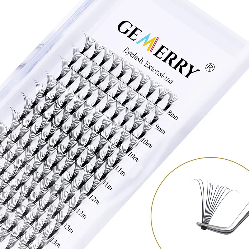 10D готовые русские объемные вентиляторы для наращивания ресниц макияж короткие