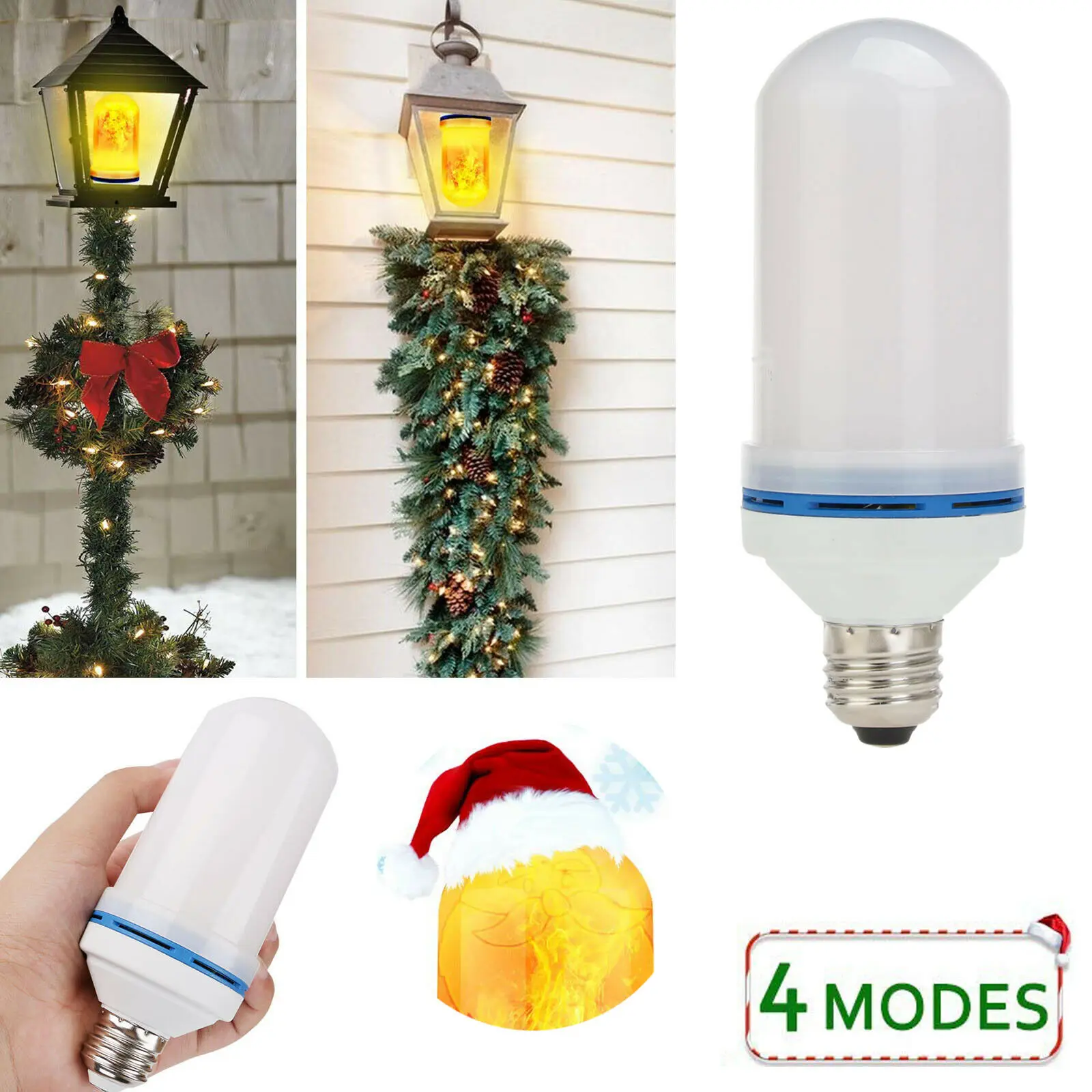 

New 4 Modes LED Flicker Flame Effect Simulated Light Bulb E26 E27 Xmas Decor Lamp Creative Flickering Emulation