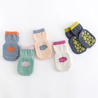 new rubber sole non slip baby socks soft cotton letter print newborn socks for boy girl baby girl floor socks