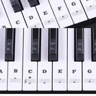 Прозрачная наклейка на клавиатуру пианино, 4961 клавиш, пианино Yamaha, электронная клавиатура, ноты на пианино для белых клавиш