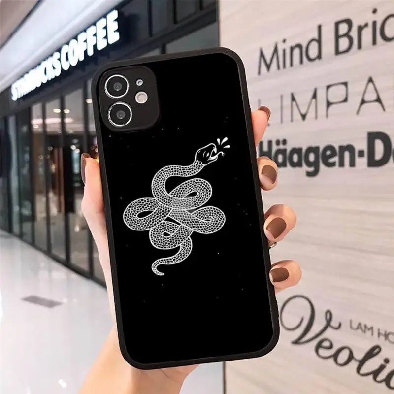 

snake Phone Cases Matte Transparent for iPhone 7 8 11 12 s mini pro X XS XR MAX Plus cover funda