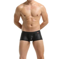 underwear men sports boxer shorts sexy casual black soft leather gym boxer soft black pant jogging workout fashion sport shorts