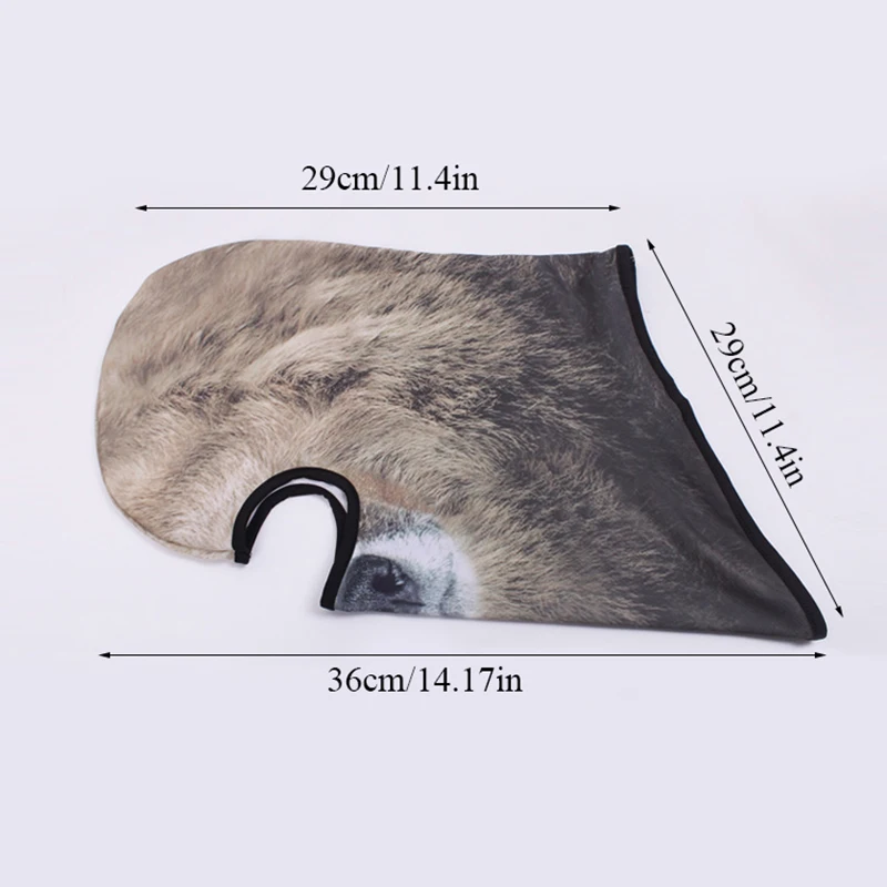 

3D Bear Dog Cute Animal Helmet Hat Bear Cute Funny Windproof 3D Full Face Cap Classic Winter Hat Warmer Full Face Cap