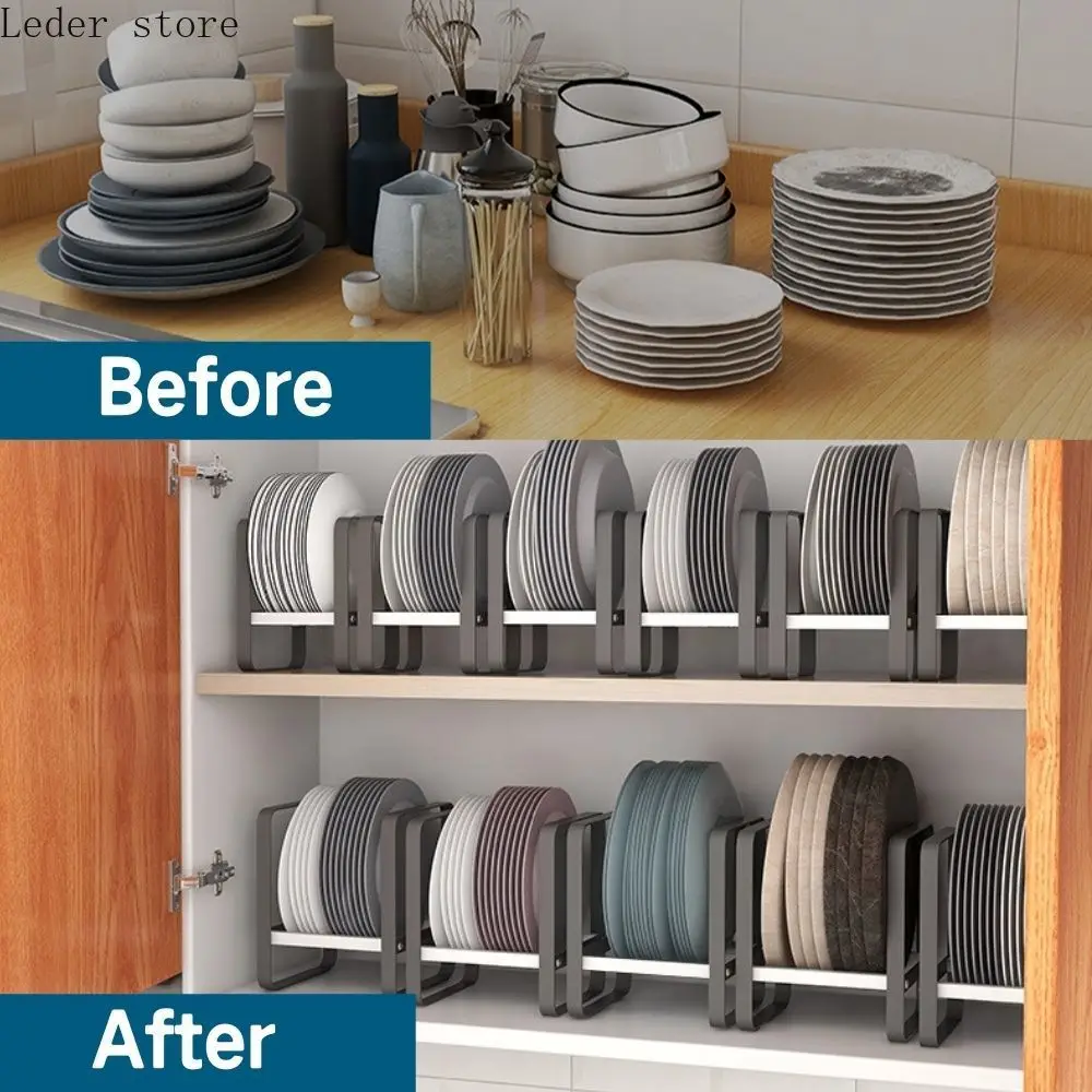 

Metal Dish Rack Kitchen Board Holder Cabinet Storage Shelves Plate Pot Lid Bowl Rack Countertop Organizer
