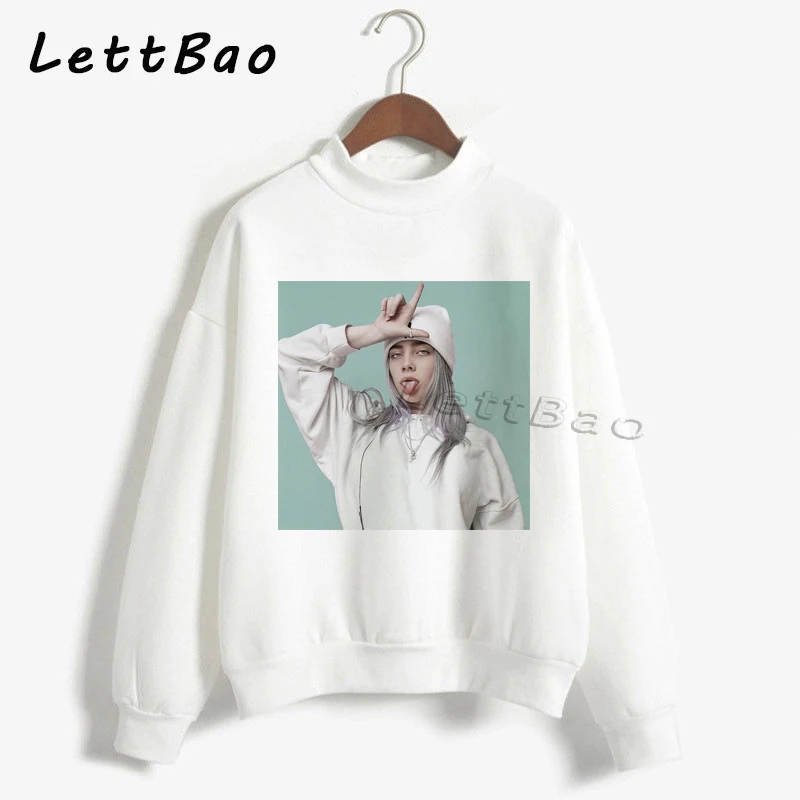 Billie Eilish толстовки свитер уличная Эстетическая Готическая Moletom Feminino Ullzang Harajuku на заказ Женская толстовка Femme 90s