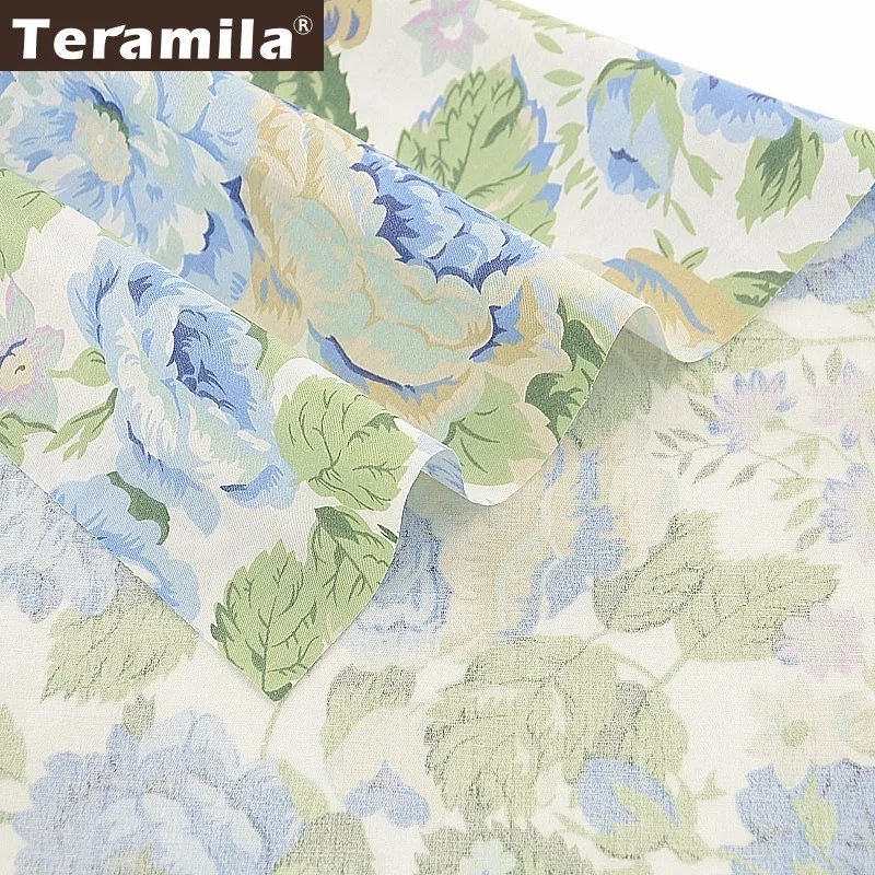 Teramila Новинка белый стеганый саржевый материал для шитья 100% хлопок Голубая