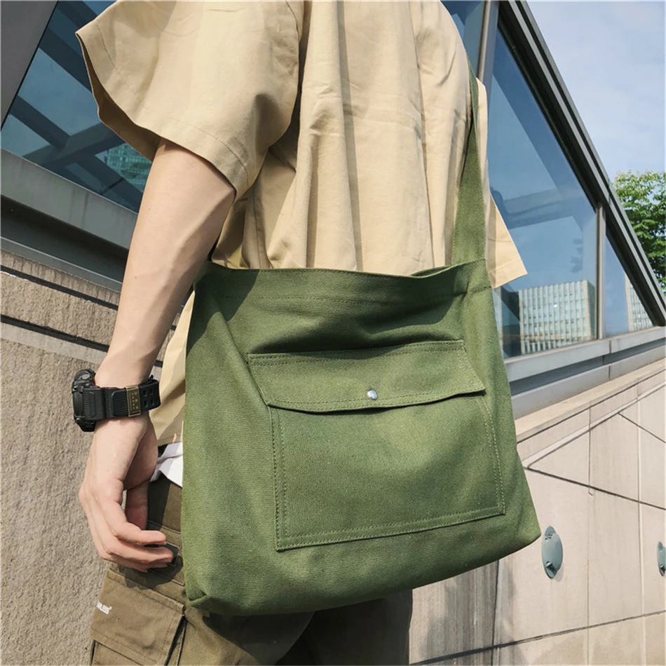 Унисекс стиль Харадзюку холщовые Сумки Большая вместительная сумка через плечо