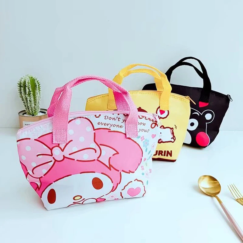 Мультяшная сумка для ланча термоизоляционная удобная с рисом переноски Холщовая