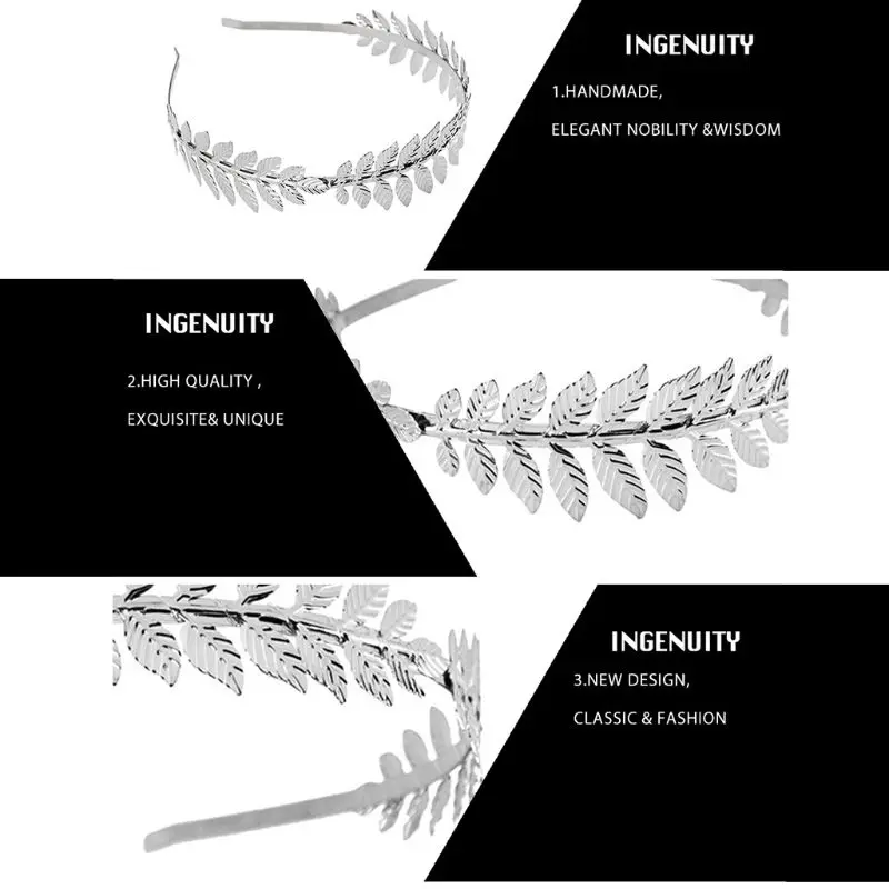 Европейская Греческая богиня головная повязка металлические Золотые и