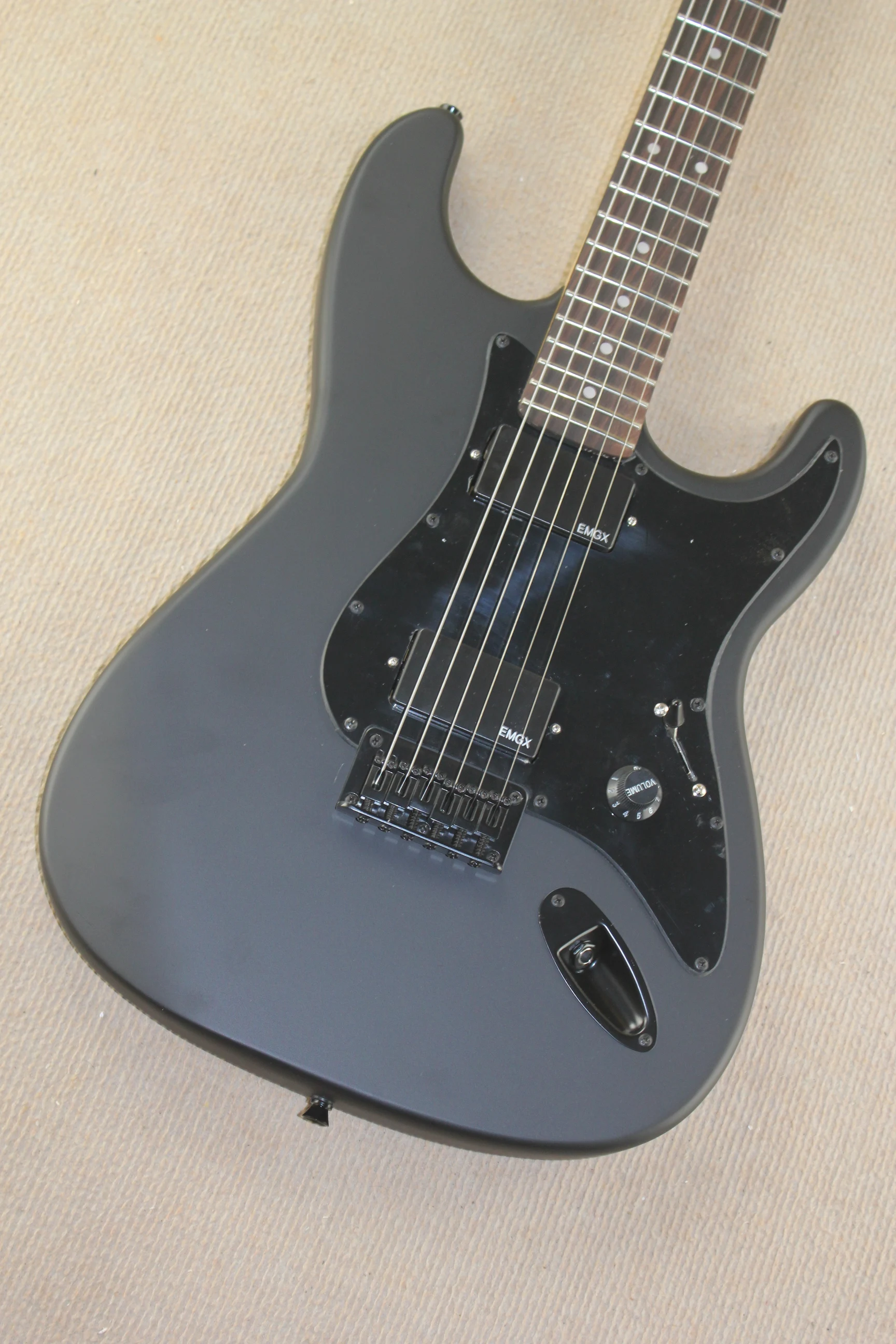 

Factory store matte black pickups parts rosewood fretboard ST 6 strings electric guitar guitarra