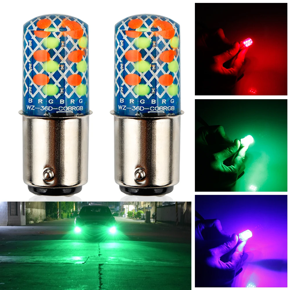 

2 Pcs 1157 12V 5W Strobe Flashing LED Car Brake Lights 24SMD LED Auto Vehicle Reverse Turn Signal Light Bulbs Car Accessories
