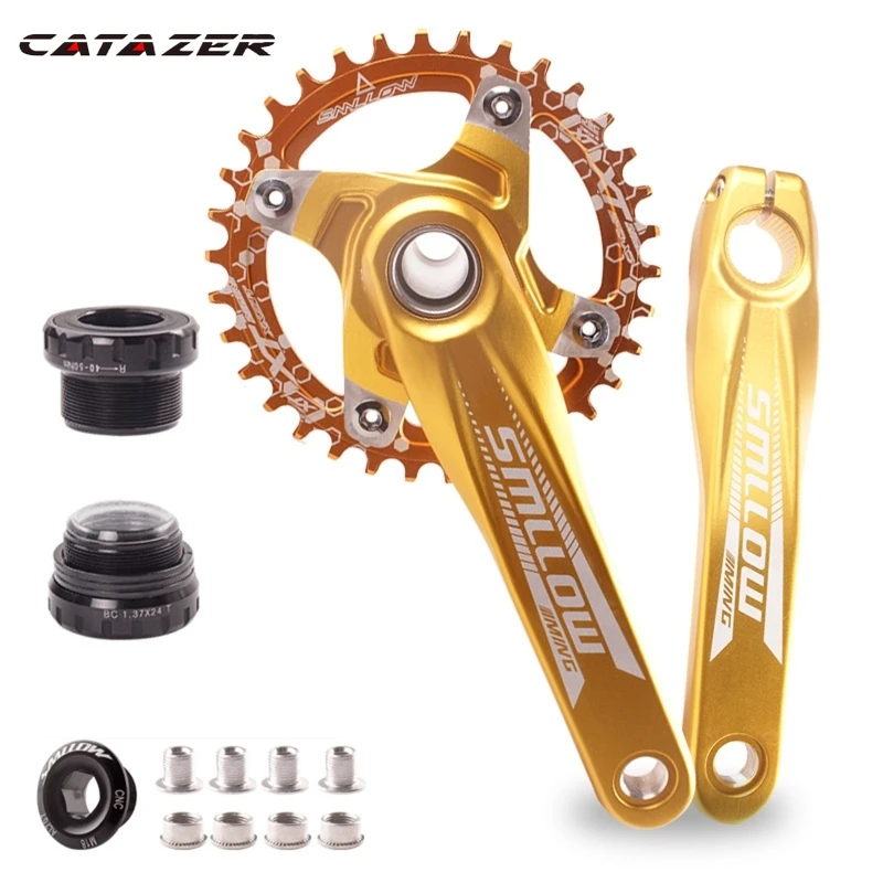 

Catazer MTB Bicycle BCD 104 Crankset 170mm Crank 1X System Chainwheel Single Chainring for Mountain Bike Crankset