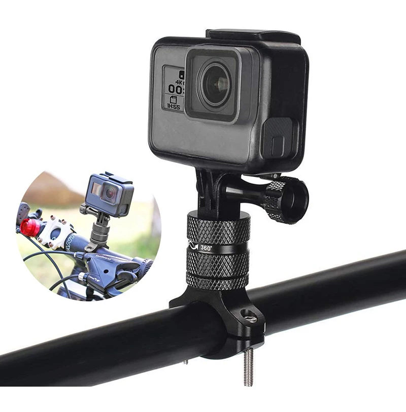 Алюминиевый зажим для крепления штатива на руль велосипеда мотоцикла для GoPro Hero 8 7 6 5 Yi 4K Sjcam Eken для Go Pro аксессуар