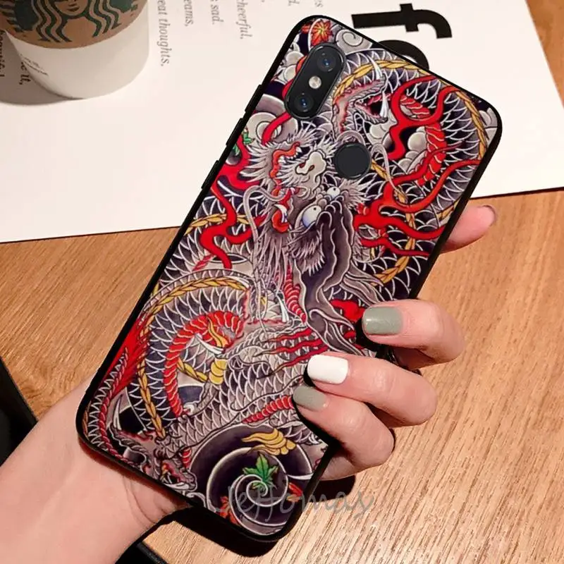 

Japanese retro Relief Phone Case For Xiaomi Redmi note 7 8 9 t max3 s 10 pro lite coque shell cover funda