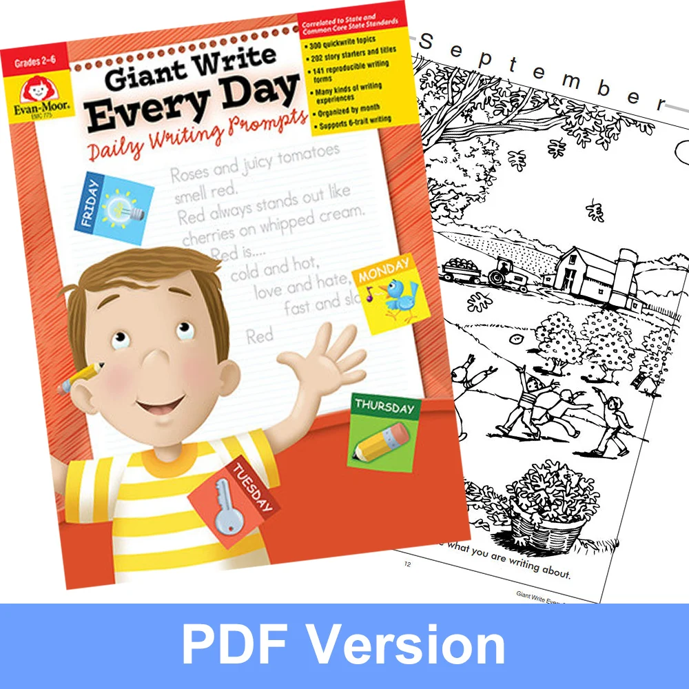 

Evan Moor Giant Write Every Day (Grades 2-6) learning English reading books PDF Electronic File