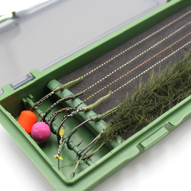 

Carp Fishing Rig Box Hair Rig Wallet Carp Fishing Tackle Box Stiff Hair Rig Board with Pins Storage Box For Fishing Line