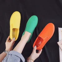 new spring and autumn korean version ladies thick soled slip on breathable shoes vulcanized bottom womens canvas shoes