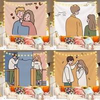 hy tapestry wall hanging korean background cloth ins kawaii room decor tapestry wall kawaii room decoration