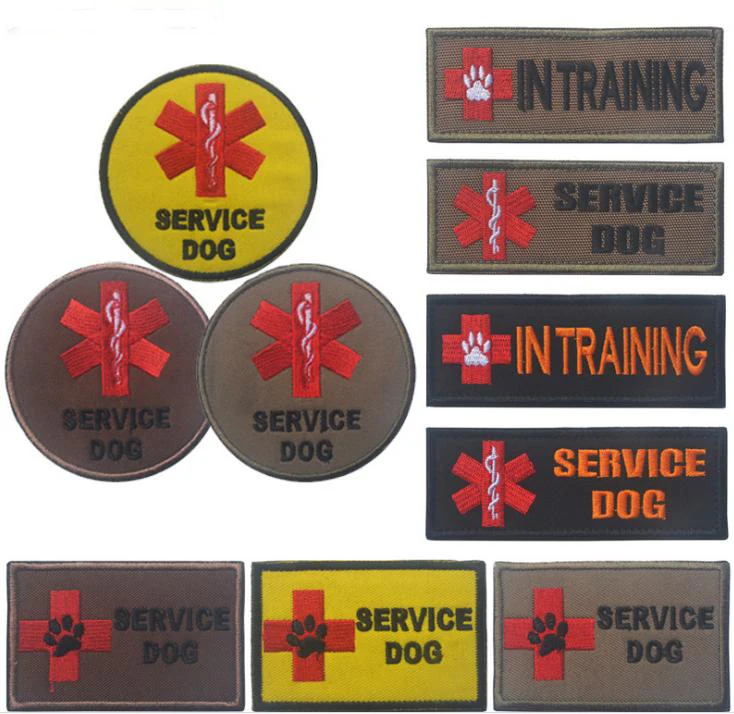 

CUSTOM service dog embroidered hook back K-9 dog Tactical Patch military USA army badges for backpack
