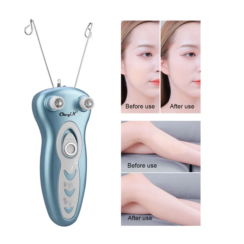

Women Electric Facial Hair Remover Cotton Thread Body Hair Remover Instant Defeather Epilator Shaver Pull Surface Device