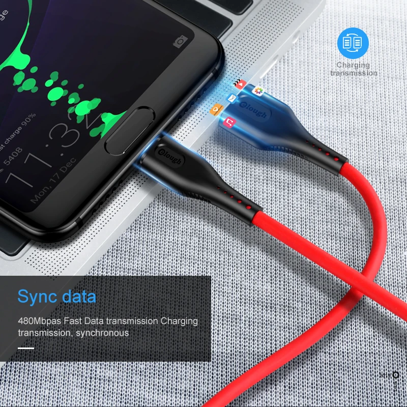 Кабель зарядный Elough USB Type-C для xiaomi redmi note 7 huawei p30 | Мобильные телефоны и аксессуары