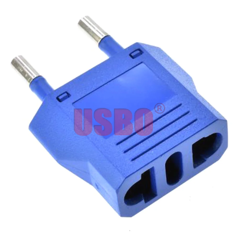 Портативный дорожный адаптер с Европейским штырьком 4 0 мм черный белый 6 А 125 В/250 В