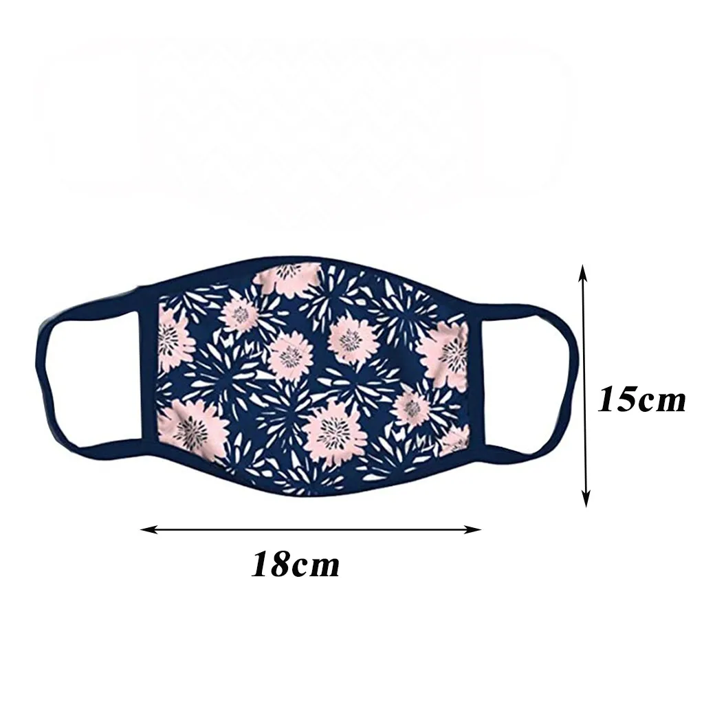 

3PC Adult Unisex Fashion Colorful Floral Leopard Printing Mask Outdoor Windproof Fog Haze Protective Cotton Mask mascarillas