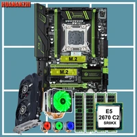 huananzhi x79 motherboard combo 2 m 2 slot intel xeon cpu e5 2670 6 tubes cpu cooler 32g ram 48g reg ecc video card gtx750ti 2g