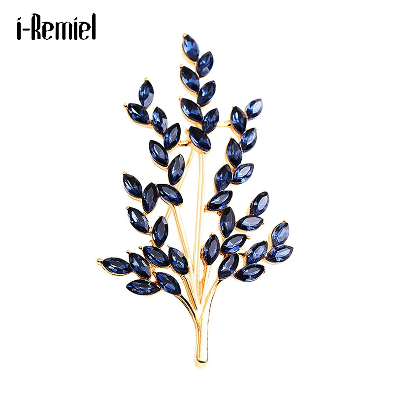 

Korean Style High-Grade Wheat Brooch Jewelry Crystal Rhinestone Women's Fashion Dress Collar Pin Clothes Ornament Scarf Buckle