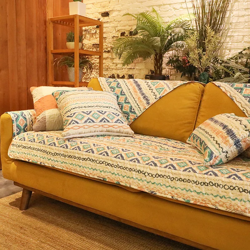 Slipcover Нескользящие эластичные чехлы для диванов хлопок четыре сезона диванные подушки подлокотник диваны полотенце 1/2/3/местный для гостиной чехол