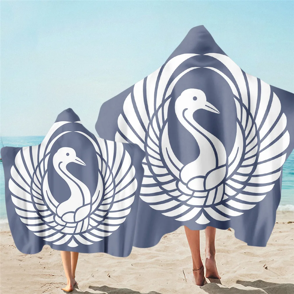 

Детское полотенце из микрофибры с капюшоном для взрослых и детей, носимое пляжное полотенце