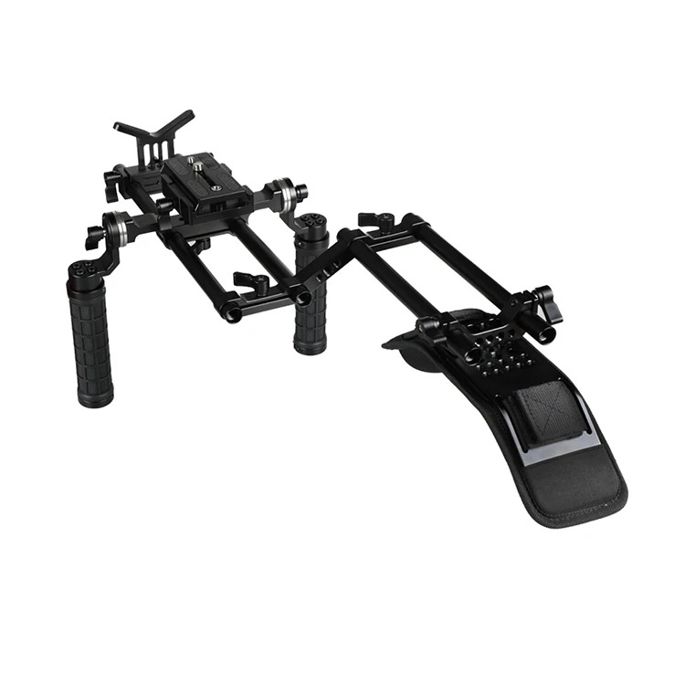 CAMVATE Handheld Shoulder Mount Rig With Manfrotto QR Plate& Rubber Handgrip For HDSLR Camera / DV Camcorder C2247