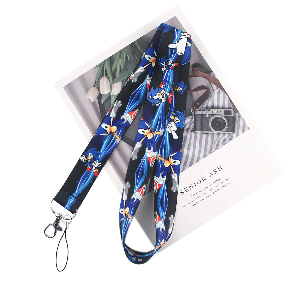 

DZ1070 Hedgehog Lanyard Id Badge Holder Keychain ID Card Pass Gym Mobile Badge Holder Key Holder Key Rings