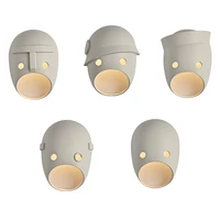Nordic Design Mask Wall Lamp Modern Party Smiling Face Resin Wall Sconce Light Fixtures Hotel Bedroom Mirror Lights Home Decor